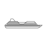 icono de crucero, estilo de contorno vector