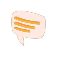 Speech bubble icon, cartoon style vector