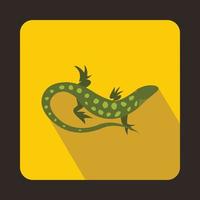 Spotted lizard icon, flat style vector