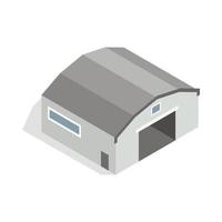 icono de hangar, estilo 3d isométrico vector