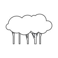 Lot of trees icon, outline style vector