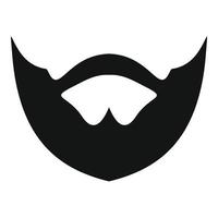 icono de barba recortada, estilo simple. vector