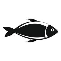 icono de pescado, estilo simple. vector