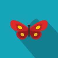 pequeño icono de mariposa, estilo plano. vector