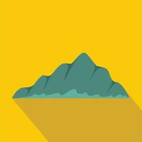 icono de paisaje de montaña, estilo plano. vector