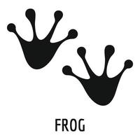 Frog step icon, simple style. vector