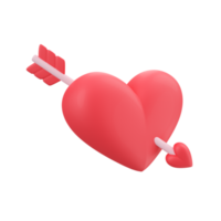 3D Shiny Heart Shaped Balloons Expression of love on Valentine's Day. png