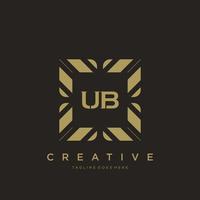 UB initial letter luxury ornament monogram logo template vector