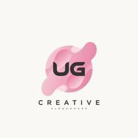 UG Initial Letter Colorful logo icon design template elements Vector