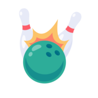 une boule de bowling qui roule pour frapper la quille. png