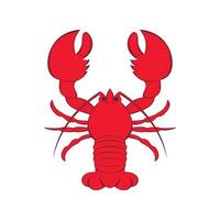 Crayfish icon in cartoon style vector
