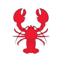 Crayfish icon in cartoon style vector