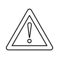 Warning attention sign with exclamation mark icon vector