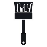 Paint brush icon, simple style vector