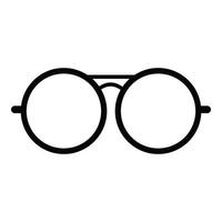 Round lens icon, simple style. vector