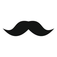 icono de bigote inglés, estilo simple. vector