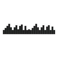 Equalizer frequency icon, simple black style vector