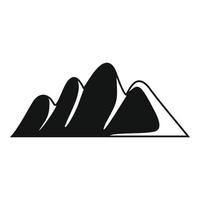 Europe mountain icon, simple style. vector