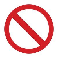 Prohibition sign or no sign icon vector simple