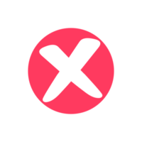 icône de la croix rouge pour les choses qui ne devraient pas être faites ou interdites png