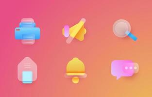 Simply Glass Morphism Ui Icon App vector