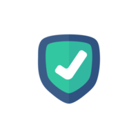 Shield data protection status. A check mark on the shield. png