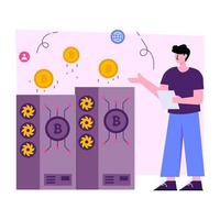 un diseño de ilustración de bitcoin vector