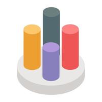 Perfect design icon of column chart vector