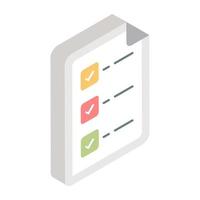 Trendy design icon of checklist vector
