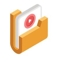 A unique design icon of video folder vector