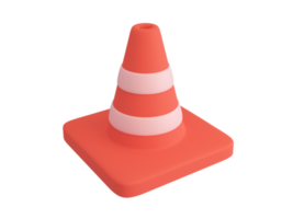 3d orange traffic cone construction improvement zone png