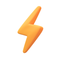 3d gelber Blitz Liefergeschwindigkeitskonzept Flash-Verkaufsförderung png