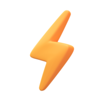 promotion de vente flash du concept de vitesse de livraison de la foudre jaune 3d png