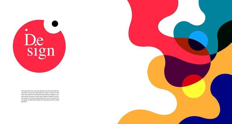 Colorful Abstract Banner Template with Dummy Text for Web Design, Landing page, and Print Material