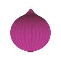 Red onion bulbs on white background. Vector illustration. EPS 10.