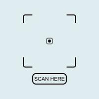 Scanning identification system. Document scan, name scan, scan me. Vector illustration. EPS 10.