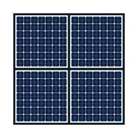Solar panel window model. Modern alternative eco energy concept. Vector  illustration. EPS 10.