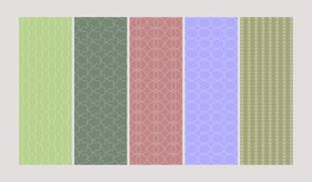 conjunto de patrones vectoriales en colores planos vector