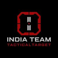 I Letter Tactical target logo design vector