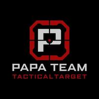 P Letter Tactical target logo design vector