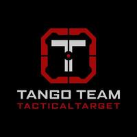 T Letter Tactical target logo design vector