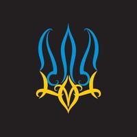 Stylized coat of arms of Ukraine vector