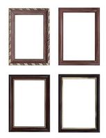 Set of empty picture frames with free space inside, isolated on white photo