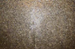 Pattern of 12 gauge cartridges for shotgun bullets. Shells for hunting rifle close up. Backdrop for shooting range or ammunition trade concepts photo