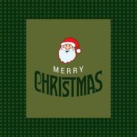 Merry Christmas greetings design with green background vector