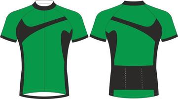 jerseys de ciclismo, plantilla de maqueta deportiva de manga corta, maqueta de chaqueta con cremallera uniforme de ciclismo, archivos vectoriales completos vector