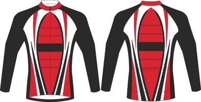 maquetas de plantilla de diseño corto de babero de camiseta de ciclismo, uniforme de ciclismo archivos vectoriales completos vector