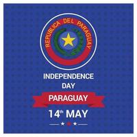 vector de diseño del día de la independencia de paraguay