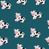 cow and milk seamless pattern Perfect for fabric, wrapping paper or nursery decor. vector