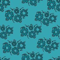 Gears seamless pattern. Vector background. Vector seamless pattern for children, fabrics, clothes, wallpaper, nursery. Hand drawing